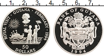 Продать Монеты Гайана 50 долларов 1994 Серебро