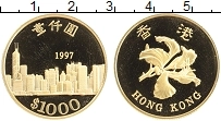 Продать Монеты Гонконг 1000 долларов 1997 Золото