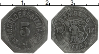 Продать Монеты Бамберг 5 пфеннигов 1917 Цинк