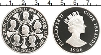 Продать Монеты Острова Кука 1 доллар 1986 Серебро