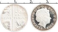 Продать Монеты Великобритания 5 пенсов 2008 Серебро