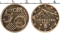 Продать Монеты Словакия 5 евроцентов 2009 сталь с медным покрытием