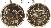 Продать Монеты Словакия 20 евроцентов 2009 Латунь