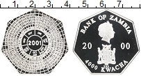 Продать Монеты Замбия 4000 квача 2000 Серебро