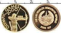 Продать Монеты Лаос 2000 кип 1998 Золото