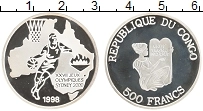 Продать Монеты Конго 500 франков 1998 Серебро