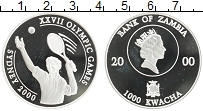 Продать Монеты Замбия 1000 квач 2000 Серебро
