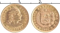Продать Монеты Перу 1/5 либра 1914 Золото