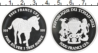 Продать Монеты Чад 5000 франков 2022 Серебро