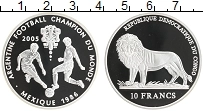 Продать Монеты Конго 10 франков 2005 Серебро