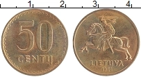 Продать Монеты Литва 50 центов 1991 Бронза