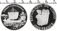 Продать Монеты Конго 1000 франков 1997 Серебро