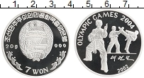 Продать Монеты Северная Корея 7 вон 2002 Серебро