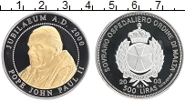 Продать Монеты Мальтийский орден 500 лир 2003 Серебро