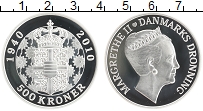 Продать Монеты Дания 500 крон 2010 Серебро