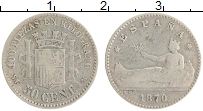 Продать Монеты Испания 50 сентим 1869 Серебро