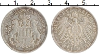 Продать Монеты Гамбург 2 марки 1906 Серебро