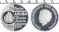 Продать Монеты Аруба 25 флоринов 2001 Серебро