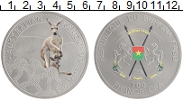 Продать Монеты Буркина Фасо 100 франков 2017 Титан