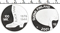 Продать Монеты Финляндия 100 марок 2001 Серебро