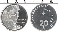Продать Монеты Швейцария 20 франков 2011 Серебро