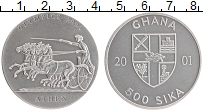 Продать Монеты Гана 500 сика 2001 Серебро