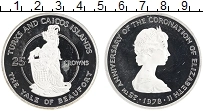 Продать Монеты Теркc и Кайкос 25 крон 1978 Серебро