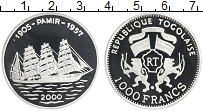 Продать Монеты Того 1000 франков 2000 Серебро