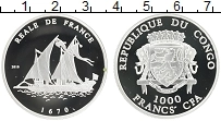 Продать Монеты Конго 1000 франков 2010 Серебро