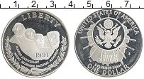 Продать Монеты США 1 доллар 1991 Серебро