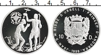 Продать Монеты Андорра 10 динерс 1999 Серебро