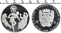 Продать Монеты Андорра 10 динерс 1999 Серебро