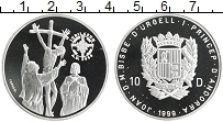 Продать Монеты Андорра 10 динерс 1999 Серебро