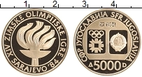 Продать Монеты Югославия 5000 динар 1984 Золото