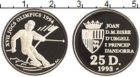 Продать Монеты Андорра 25 динерс 1993 Золото