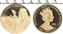 Продать Монеты Карибы 2 доллара 2004 Позолота