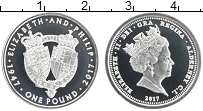 Продать Монеты Олдерни 1 фунт 2017 Серебро