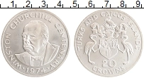Продать Монеты Теркc и Кайкос 20 крон 1974 Серебро