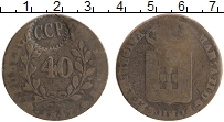 Продать Монеты Португалия 40 рейс 1847 Медь