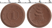 Продать Монеты Саксония 1 марка 1921 Фарфор