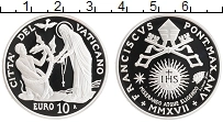 Продать Монеты Ватикан 10 евро 2017 Серебро