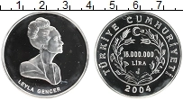 Продать Монеты Турция 15000000 лир 2004 Серебро