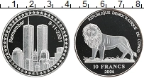 Продать Монеты Конго 10 франков 2006 Серебро
