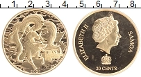 Продать Монеты Самоа 20 центов 2021 Позолота