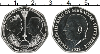 Продать Монеты Гибралтар 50 пенсов 2022 Медно-никель