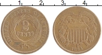 Продать Монеты США 2 цента 1868 Медь