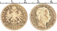 Продать Монеты Австрия 8 флоринов 1885 Золото