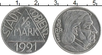 Продать Монеты Германия : Нотгельды 1/2 марки 1921 Алюминий