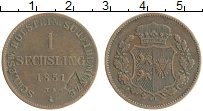 Продать Монеты Шлезвиг-Гольштейн 1 сешлинг 1851 Медь