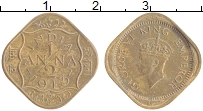 Продать Монеты Британская Индия 1/2 анны 1943 Латунь